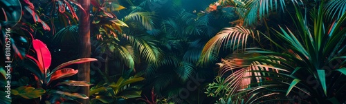 Many different types of plants in this picture. Banner