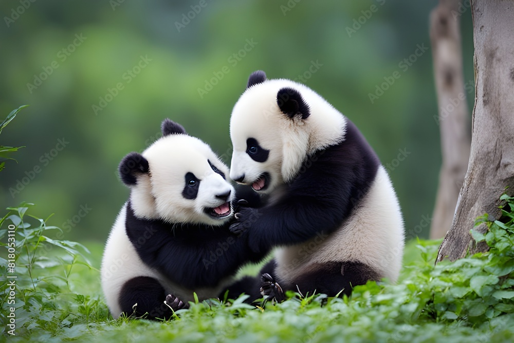 A cute baby panda bear playing around.
Generative ai. A cute baby panda bear playing around.
Generative ai.