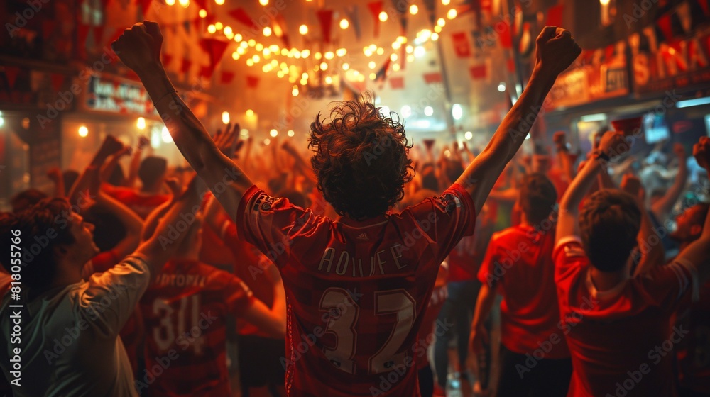 Fototapeta premium the electric atmosphere of a soccer club