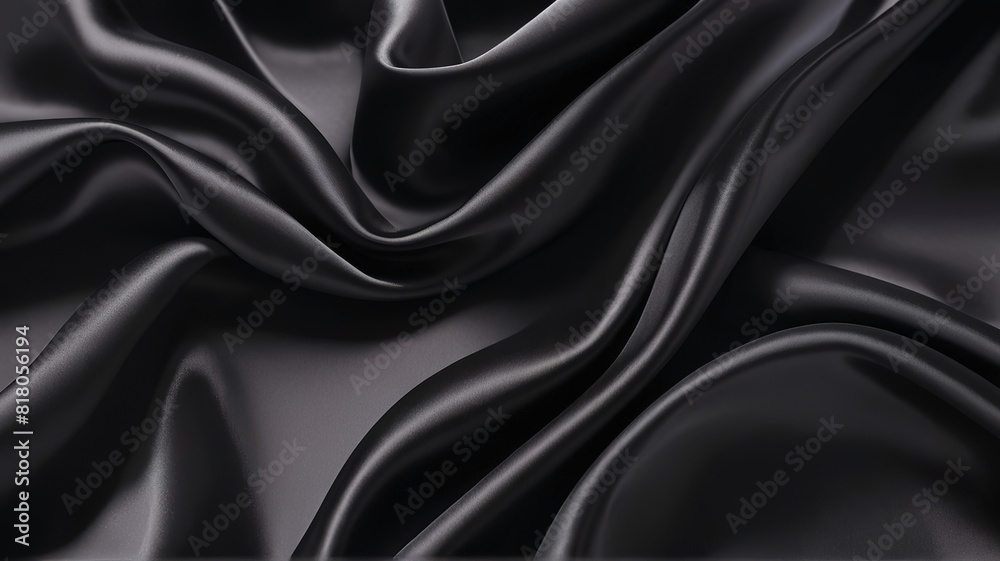 Long silk satin black color. Floating in the upper air. Long silk satin black color. Floating in the upper air.