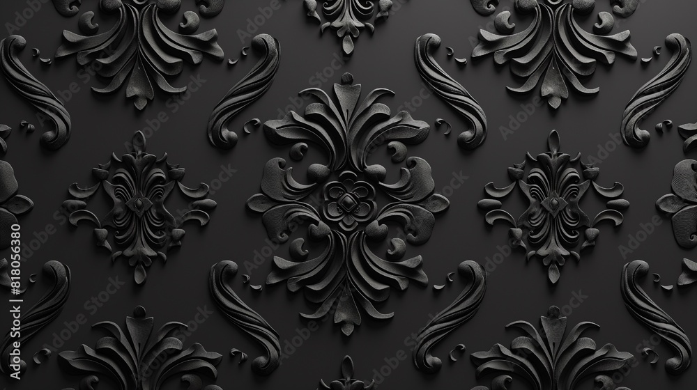 Dark damask background with pattern Dark damask background with pattern