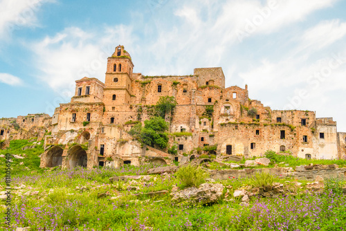 The ghost town. village of Craco  Basilicata region  Italy.
