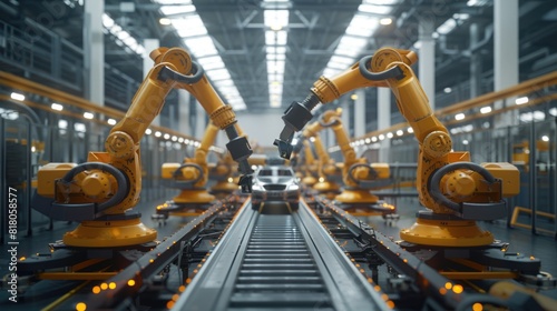 Building Car Factory: Automated Robotic Assembly Line for Electric Vehicles