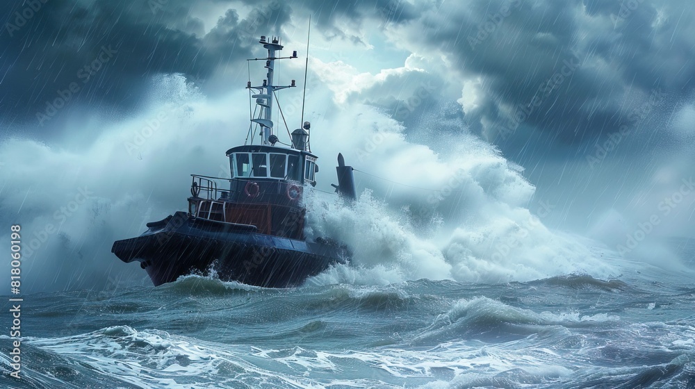 A realistic of boat in the sea UHD wallpaper A realistic of boat in the sea UHD wallpaper