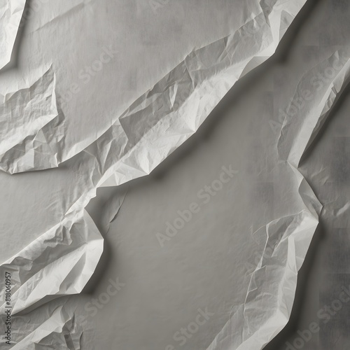 Blank white crumpled and creased paper poster texture background