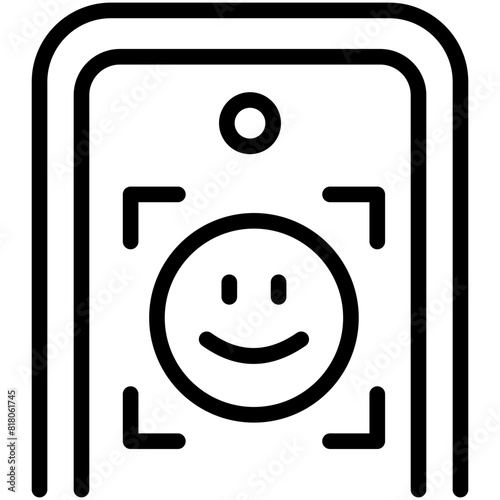 selfie line icon