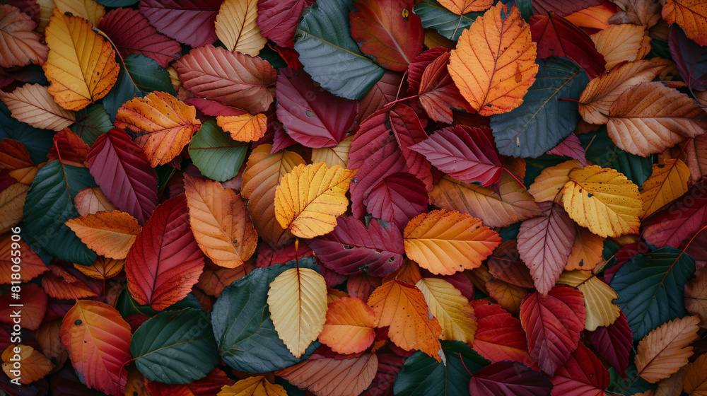 a pile of colorful leaves a pile of colorful leaves