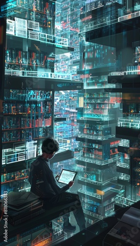 Futuristic Library Experience: Student Engaging with Digital and Holographic Technology