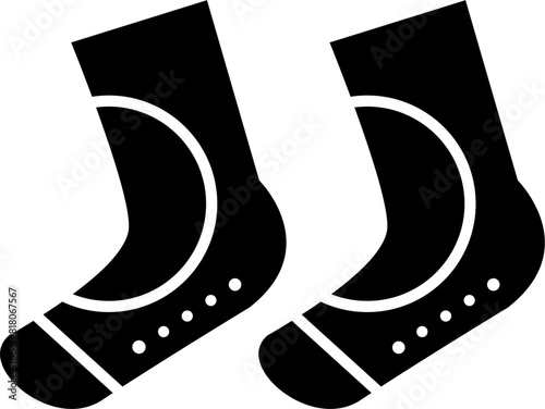 Pilates socks icon vector