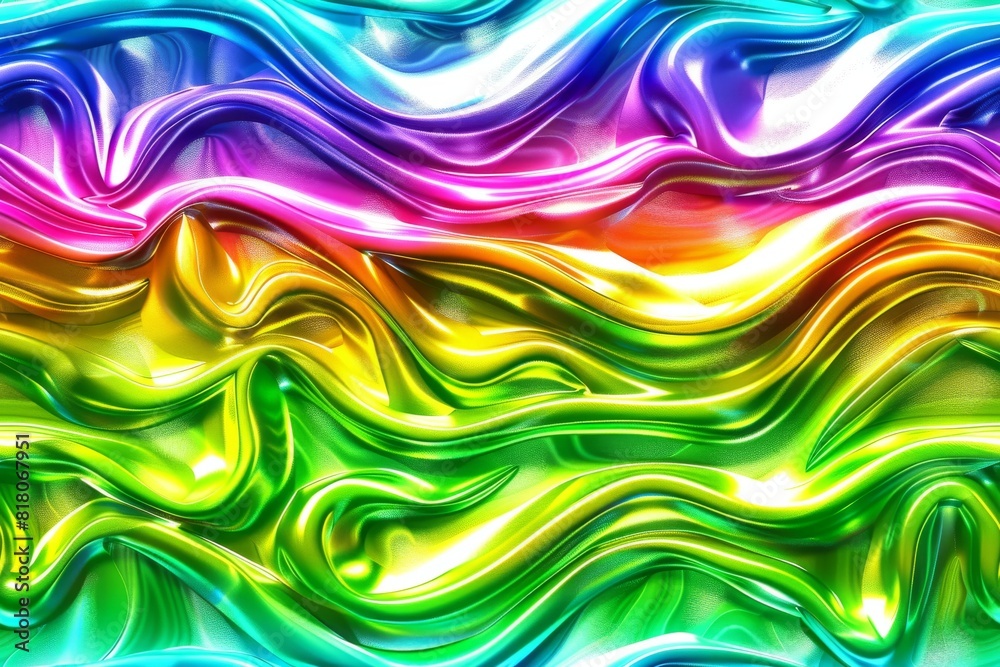 Fototapeta premium abstract minimalist colorful brush watercolor thin small stripes with small waves wallpaper design