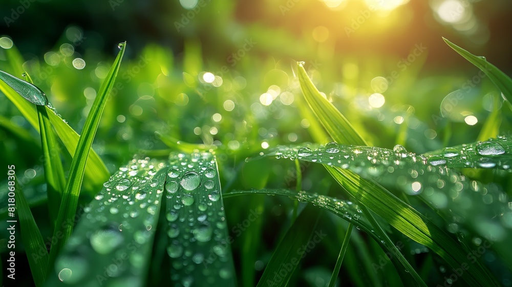 A raindrop cascading down a blade of grass A raindrop cascading down a blade of grass