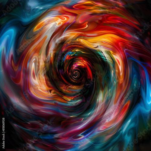 Psychedelic Swirl of Colors - Conceptual Representation of Ecstasy Drug Effects