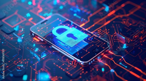 Cybersecurity with Digital Lock and Encryption Key