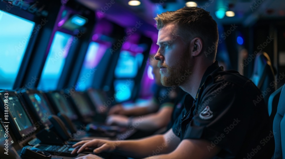 Show crew members undergoing cybersecurity training sessions to raise ...