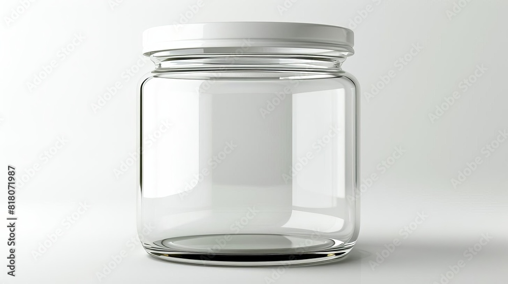 hyperrealistic empty jar highly detailed transparent container isolated on white abstract photo hyperrealistic empty jar highly detailed transparent container isolated on white abstract photo