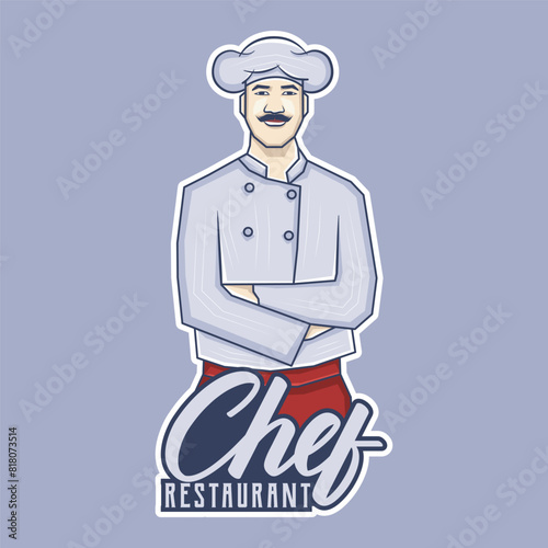 Master Chef Vector Illustration logo