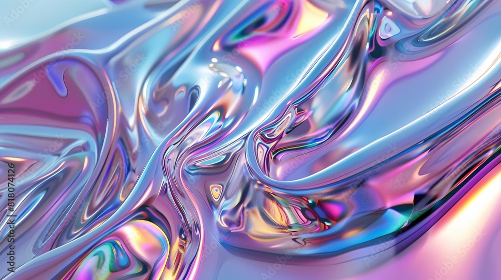iridescent liquid metal shapes holographic wavy textures abstract 3d forms iridescent liquid metal shapes holographic wavy textures abstract 3d forms
