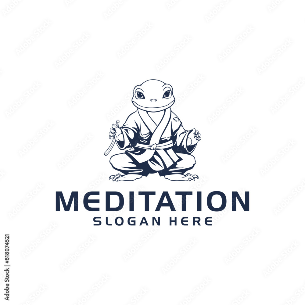 Kungfu frog logo vector illustration Kungfu frog logo vector illustration