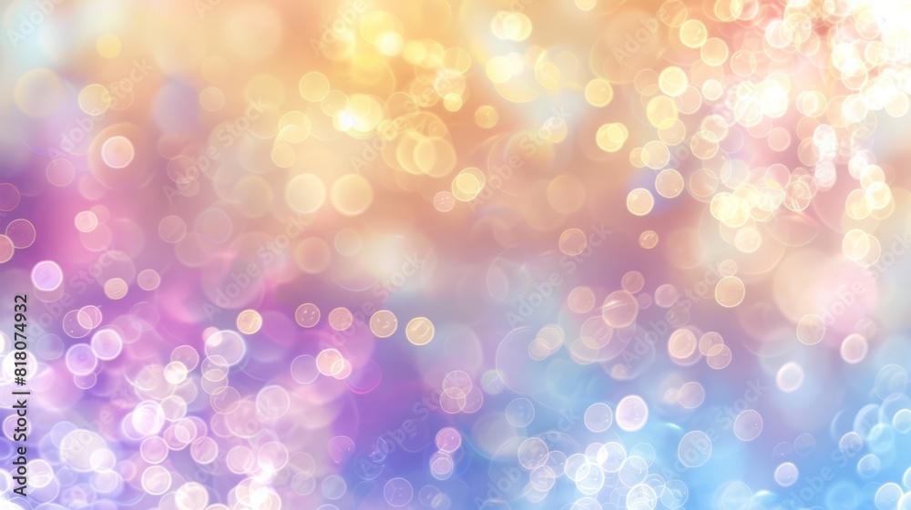 Abstract blur bokeh banner background. Rainbow colors, pastel purple, blue, gold yellow, white silver, pale pink bokeh background --ar 16:9 Job ID: c9573be0-0b34-4621-a1af-ed3664987159 Abstract blur bokeh banner background. Rainbow colors, pastel purple, blue, gold yellow, white silver, pale pink bokeh background --ar 16:9 Job ID: c9573be0-0b34-4621-a1af-ed3664987159