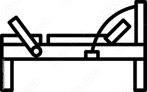 Pilates reformer icon outline vector