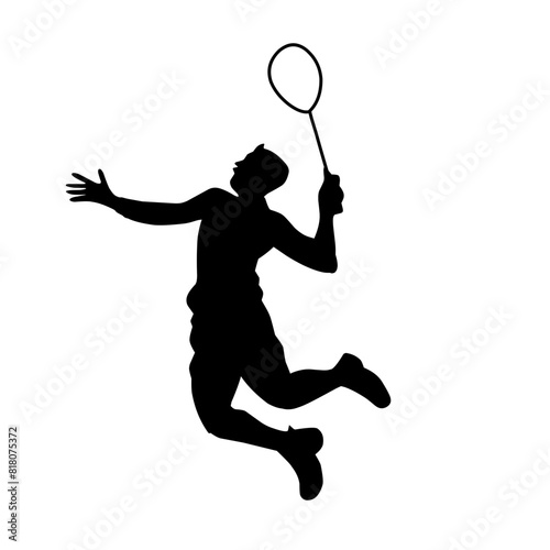 badminton players silhouettes
