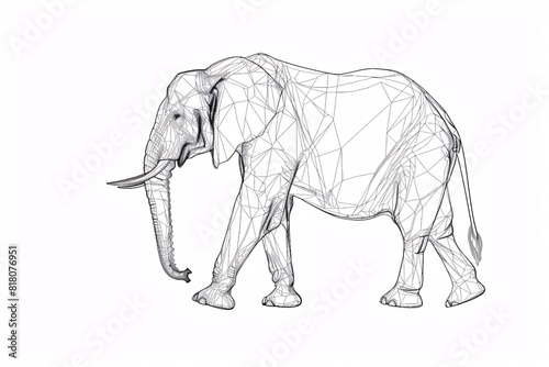 Artistic animal outline for creative use