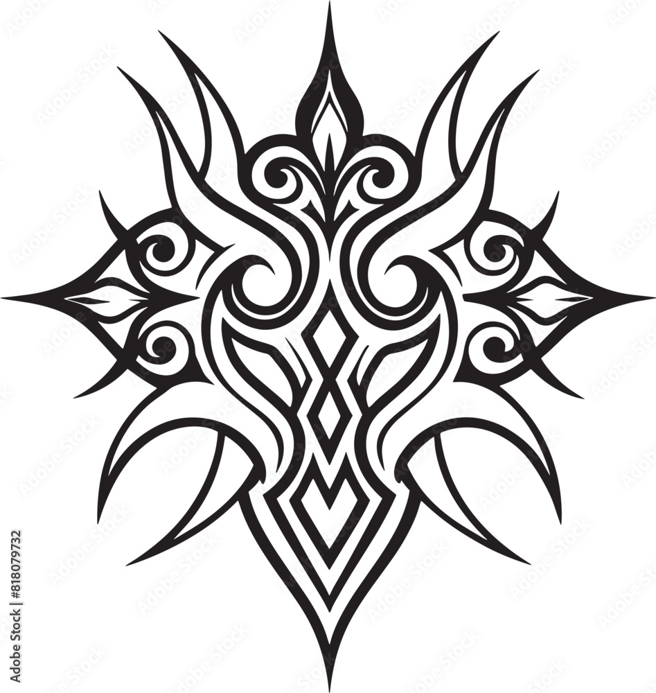 tribal tattoo design illustration isolated on white background tribal tattoo design illustration isolated on white background