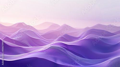 A purple mountain range with a blue sky in the background