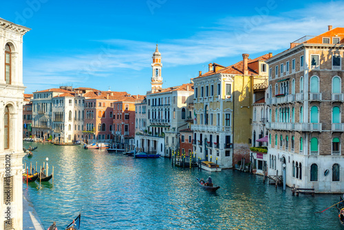 View from the Rialto bridge, Venice, Italy