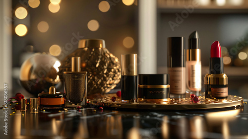 Four of decorative cosmetics on table