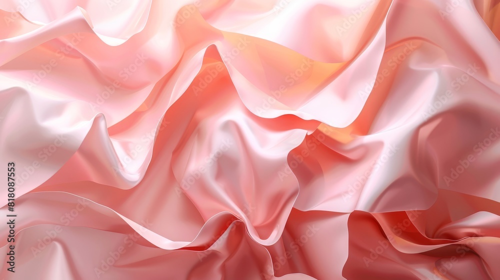 A pink fabric with a wave pattern