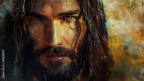 majestic portrait of jesus christ emmanuel savior of mankind digital painting