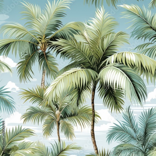 green palm pattern 