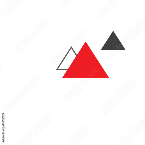 Triangle logo design, abstract background photo