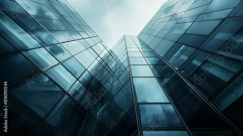 mesmerizing monochrome geometric glass architecture modern office building abstract