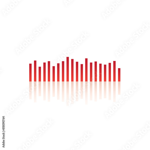 red equalizer design, music background