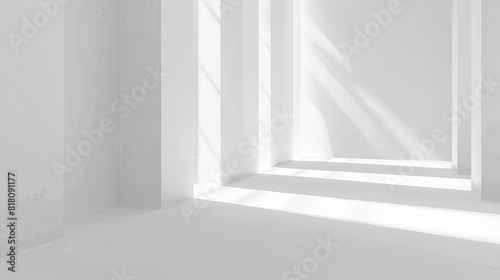 minimalist 3d white background with subtle lighting effects 3d illustration