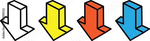 Download icon. Vector isolated elements. vector download web sign. Technology concept. eps10