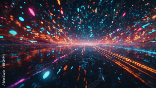 Cybergalactic Odyssey, Journey through Neon Space.