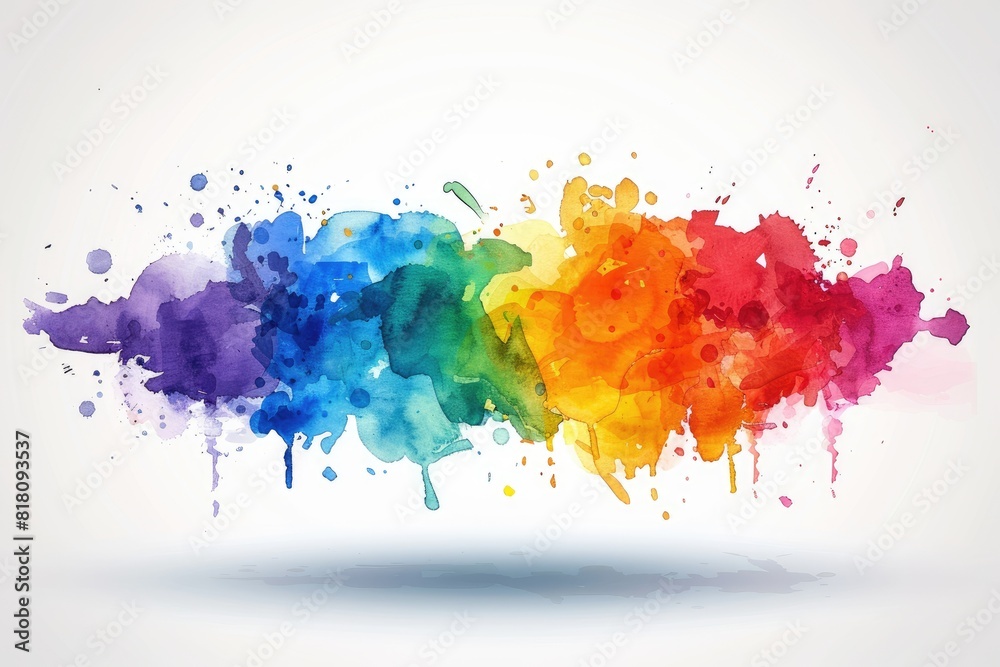 Fototapeta premium abstract watercolor rainbow background wallpaper design images