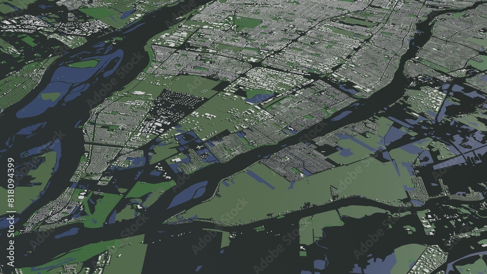 Fototapeta premium 3D illustration of city and urban in Toronto Canada
