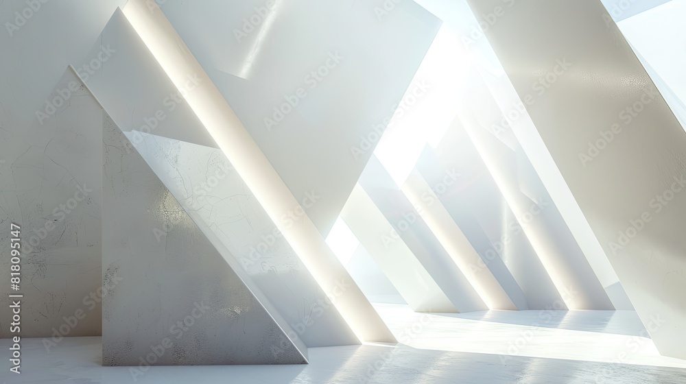 White geometric background. Generative AI