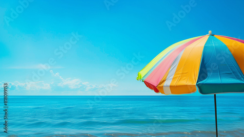 Sea Rainbow Beach Parasol Background