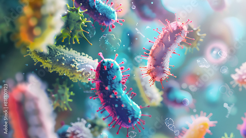 Microscopic Landscape: A Vivid Representation of Bacteria Diversity and Microbiology Science