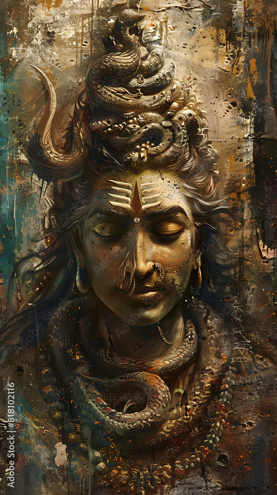 Image of Lord Shiva, god of abundance. and protects the worshiper from illness Image of Lord Shiva, god of abundance. and protects the worshiper from illness
