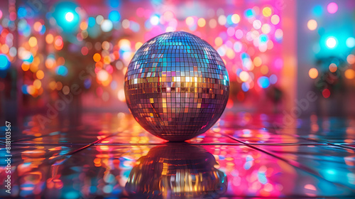Multicolored Disco Ball, disco ball with lights