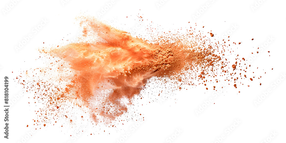 Brown soil splash isolated on white Brown soil splash isolated on white