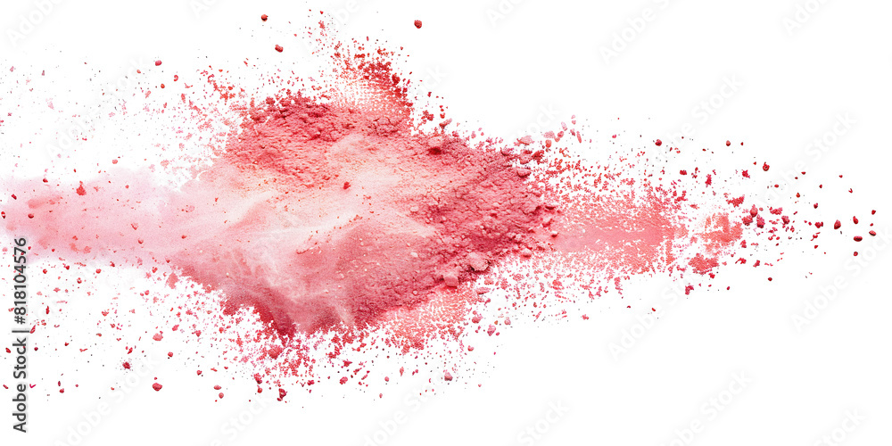 Pink soil splash isolated on white Pink soil splash isolated on white