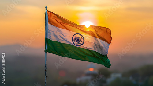 indian flag of sky