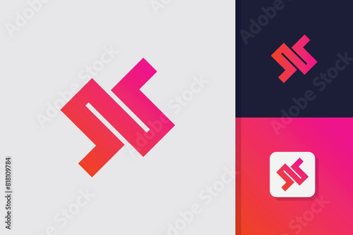 letter n logo design vector template